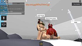 Spanish stud pounds fiery redhead in roblox condo fuckfest