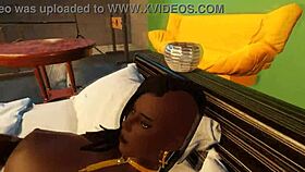 Latina, crave sucking this black futanari cock deep?