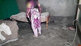 Bent over maid takes hard doggystyle pounding