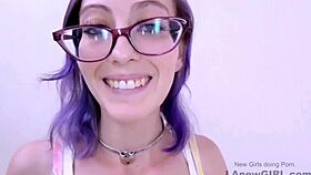 Wow! Purple-Hair Model Fucked Wild In Steamy Audition Couch!