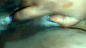 Chubby ebony stuffed with thick creampie load