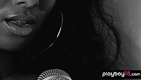 imagine skinny ebony ballerina jahla pope stripping naked mid-workout temptation