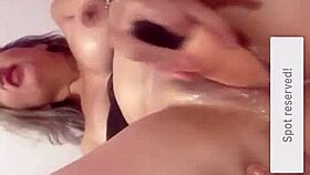 colombian milf squirts soaking wet pussy orgasms hard on huge dildo toy
