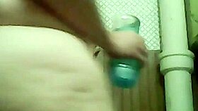 damn check out this huge bottle anal insertion stretching ass wide