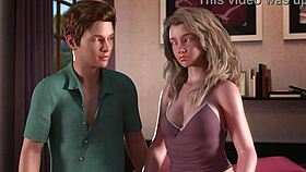 A Young Man with Huge Cock Rubs Blonde Teen Pussy, Fucks Thighs, and Cums in Full Game