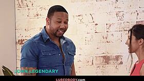 maya's first nuru massage tests john's desire with slippery handjob and blowjob