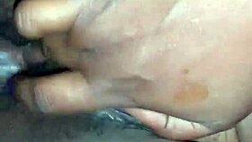 Chubby ebony stuffed with thick creampie load