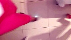 big ass brunette pisses and squirts cum with ts friend compilation!