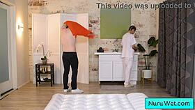 Delilah day rubs wet naked body on horny client anthony pierce