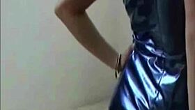 oh god, these shiny purple pvc panties hug my ass way too tight!