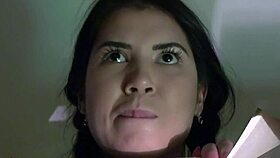 She catches hot teen stroking cock and jumps on for wild fuck