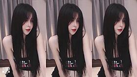 chinese girl dances slim toned body