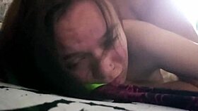 Cute brunette pounded during dirty phone sex