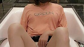 hey check out shemale ting xuan bathing in clothes barefoot