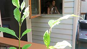 Nikki's juicy cheeks bounce wildly as she's taken from behind doggystyle