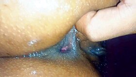in this homemade video, indian woman endures rough anal creampie in doggystyle with big cock gaping close-up