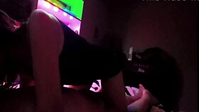 hey, check out this quick bedroom doggystyle bang with my beautiful homemade latina redhead perrita