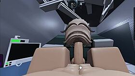 the surgeon couldn't resist my big tits and ass so she fucked me hard