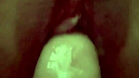 homemade toy play ends in squirting creampie