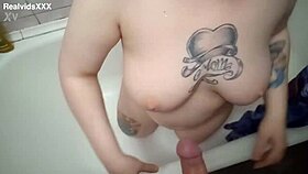 Amateur couple fucks hard in bathroom after steamy shower