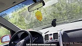 quick roadside cock suck and jerkoff action