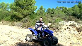 busty tattooed bitch spreads legs wide for hard atv pounding 🍑🔥💦