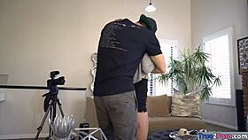 Tight Tattooed Petite Blonde Babe Drilled By Monster Cock!