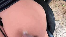 latina shows off cute blonde fuck doll for anal toy play