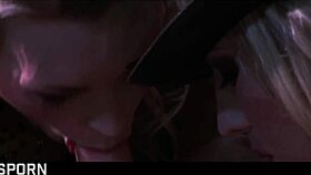 Two Sensual Big-Tit Blonde MILFs In Romantic Threesome