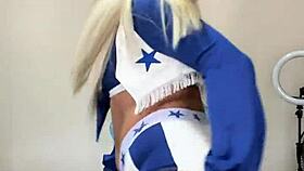 Stunning Transsexual Cheerleader Crossdresses For Intense Seduction