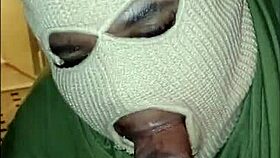 Damn masked girl delivers the sloppiest deepthroat blowjob ever!