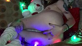 i'm so horny in sexy red lingerie dildo pussy