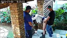 Spycam Catches Wife Creampied by Two Best Friends at Work