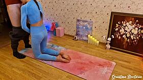 yoga girl fucked bent over doggystyle tight pussy monster cock