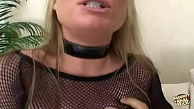 Blonde exposes fat ass for bent over passionate anal swallow