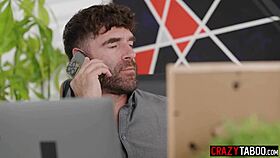 jewelz blu dominates two big cock guys in hot threesome action