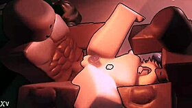 Bratty white femboy bent over alley gangbanged by two monster BBCS