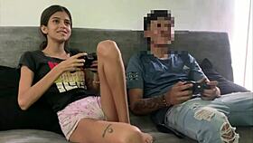 i suck his cock then fuck wildly in stepparents house homemade