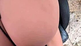 latina shows off cute blonde fuck doll for anal toy play