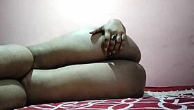 cute babe fingers herself watching hot vids on phone 💦