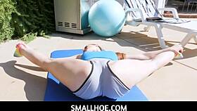 Petite Lily Glee Craves Fitness Instructor's Huge Cock!