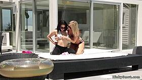 hey sluts, wanna see us gape asses with toys poolside?