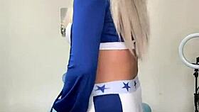 Stunning Transsexual Cheerleader Crossdresses For Intense Seduction