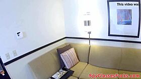 Euro beauty bent over POV fucked on hidden spycam