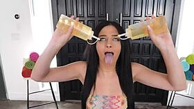 vixen vanessa oiled up and railed hard in massage