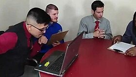 office turns crazy with slutty babe taking big cocks everywhere