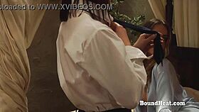 feel pale sub's big natural tits quiver under mistress's whip!