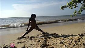 Elvie you're such a slut getting fucked on the beach romantically part 4