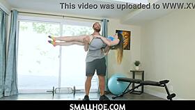 Petite Lily Glee Craves Fitness Instructor's Huge Cock!