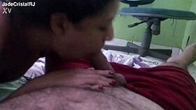 Friend Delivers Intense Blowjob While Husband Works